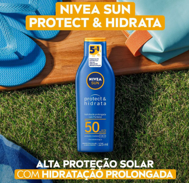Protetor Solar FPS 50 Nivea Sun Protect & Hidrata 200ml - Imagem 3